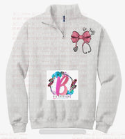 Personalized Quarter zip bow