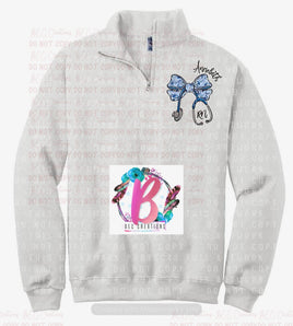 Personalized Quarter zip bow