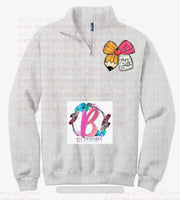 Personalized Quarter zip bow