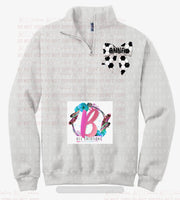 Personalized Quarter zip bow