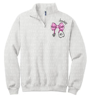 Personalized Quarter zip bow
