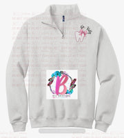 Personalized Quarter zip bow