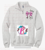 Personalized Quarter zip bow