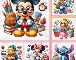 Characters going to school
