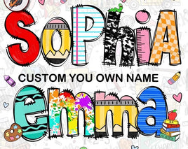 School Themed- Custom name