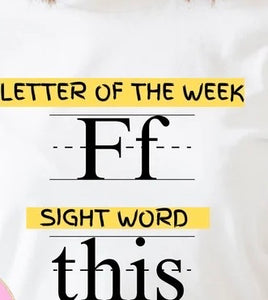 Letter F, Sight word THIS