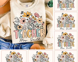 Flower teacher with custom name