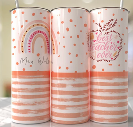 Teacher best teacher ever coral tumbler