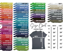 Comfort Colors Color Chart