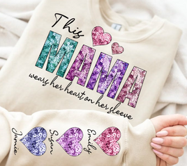 Mama heart on sleeve