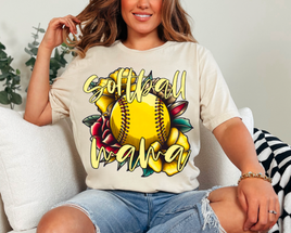 Softball mama floral