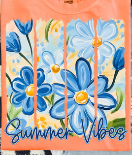 summer vibes floral blue