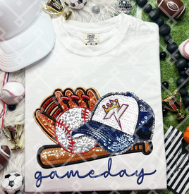 Baseball faux sequin Nats