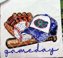 Baseball faux sequin