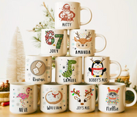 Christmas coloring shirt and cocoa mug