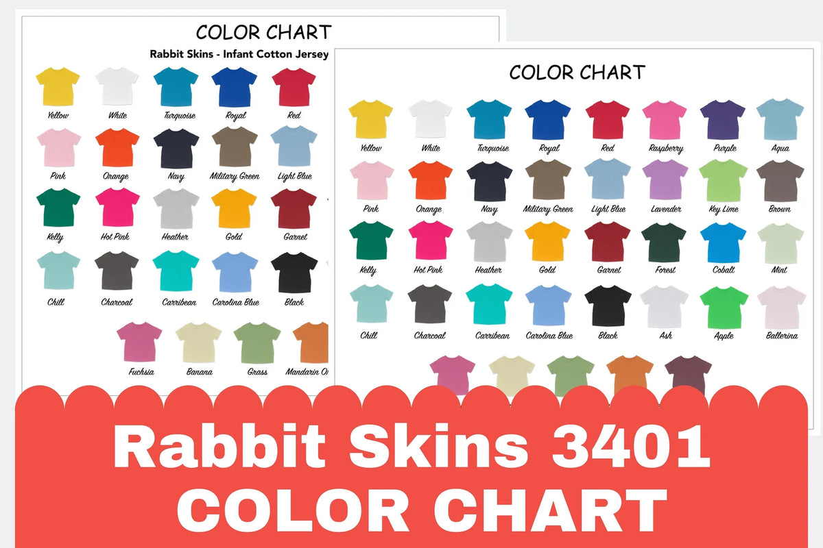 Toddler/Youth Color Chart| BEC Creations & Designs