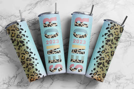 blue leopard senior 2023 tumbler