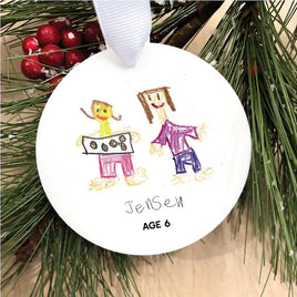 Kids artwork ornament