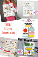 Back to school dry erase board