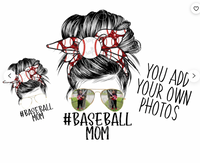 Custom baseball/softball photo glasses
