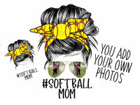 Custom baseball/softball photo glasses