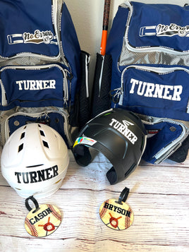Baseball Helmet/Bat Decal